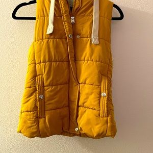 Mustard Hooded Vest